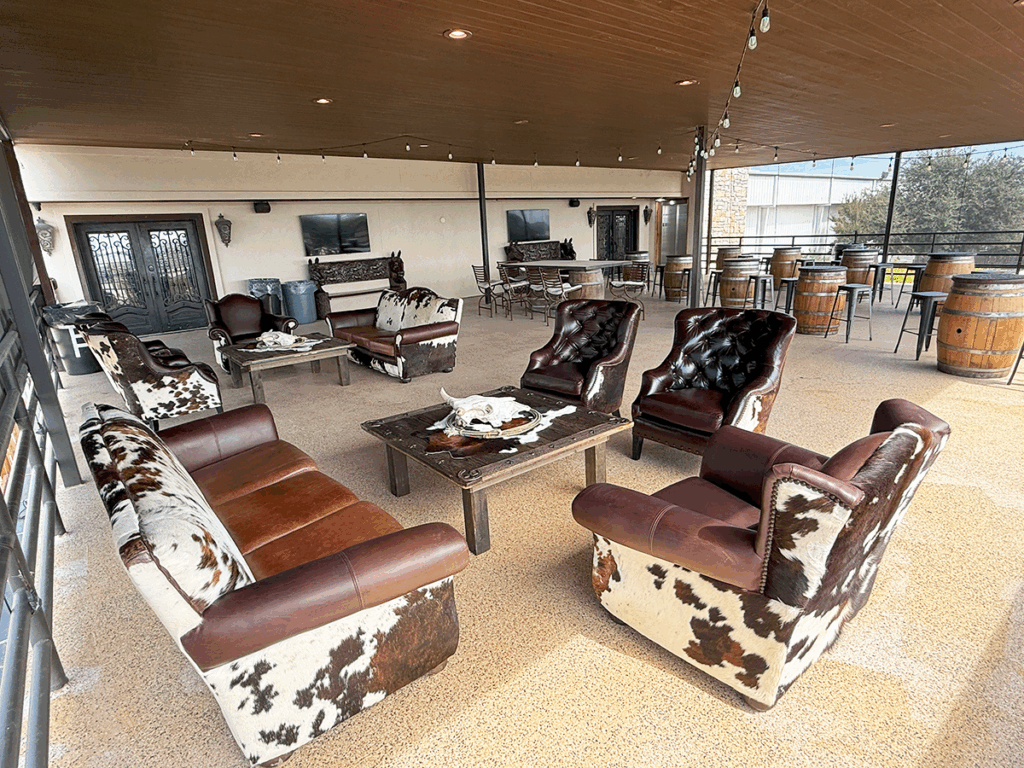 SR Cowhide Furniture - Couch - Chairs - Coffee Tables - Lasso - Steer Skull - Barrels +