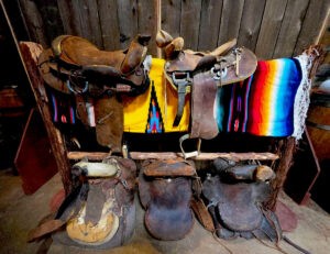 DISTRESSED WESTERN SADDLES