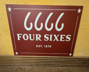 FOUR SIXES SIGN